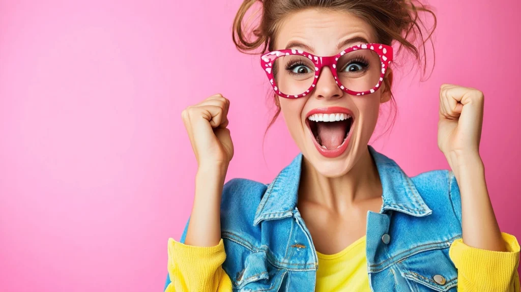 photo d'une cliente souriante apres son achat