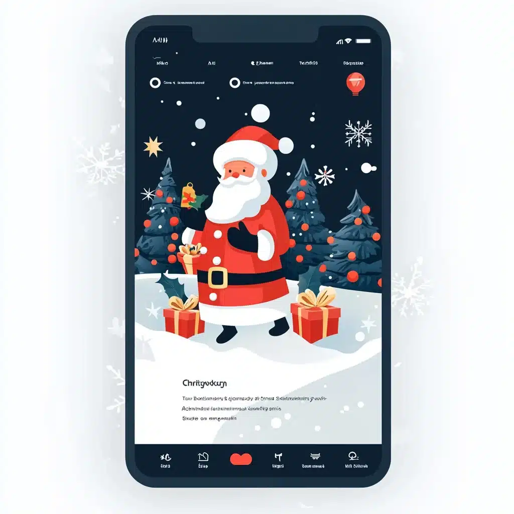 interface web inspiré de noel