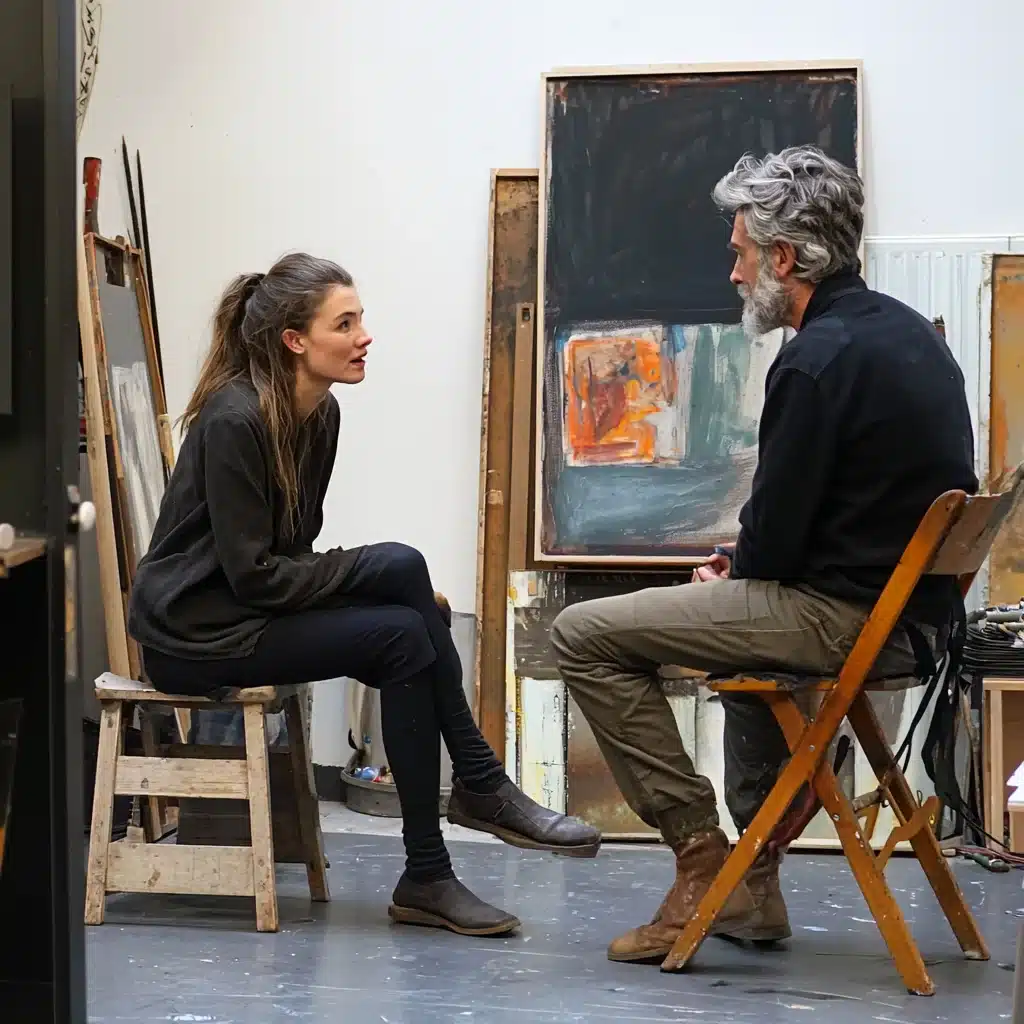 discussion entre personnes dans un atelier d'artisanat